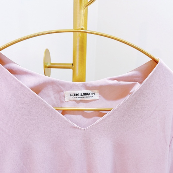 Pink flare midi dress - Picture 3 of 5